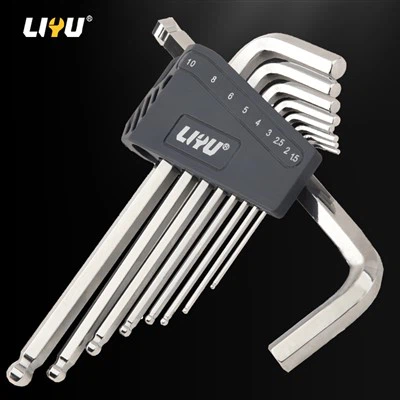 Hexagon Wrench Set Ball Extended Head Set Hexagon Screw Screw 9 Pieces Set 1.5-10mm